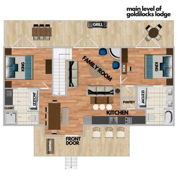 1 Min To The Parkway Spacious Cabin W 3 Suites And Extra Bedroom! Pigeon Forge Exterior photo